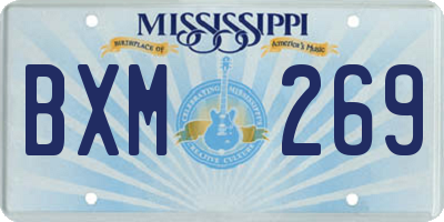 MS license plate BXM269