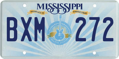 MS license plate BXM272