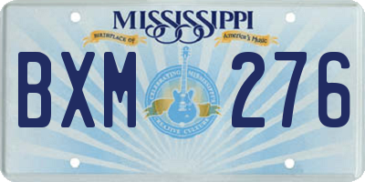 MS license plate BXM276