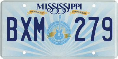 MS license plate BXM279