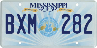 MS license plate BXM282