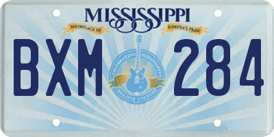 MS license plate BXM284