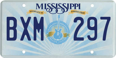 MS license plate BXM297