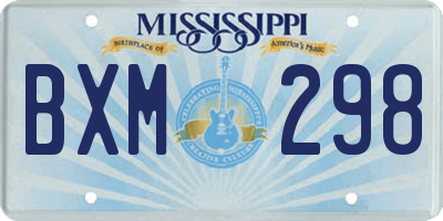 MS license plate BXM298