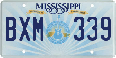 MS license plate BXM339