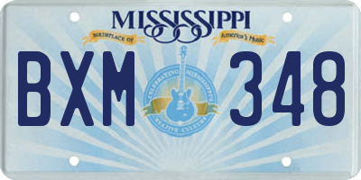 MS license plate BXM348