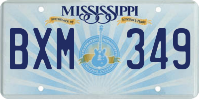 MS license plate BXM349