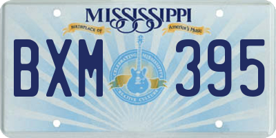 MS license plate BXM395