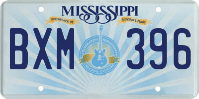 MS license plate BXM396