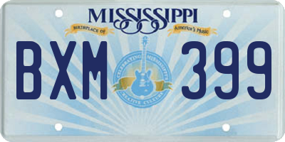 MS license plate BXM399