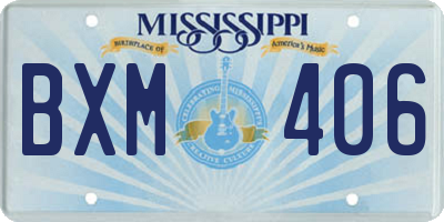 MS license plate BXM406