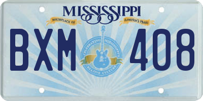 MS license plate BXM408