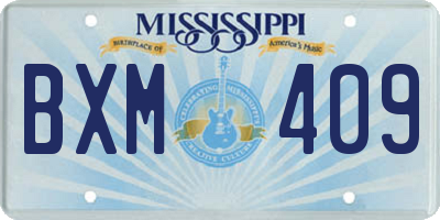 MS license plate BXM409