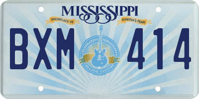 MS license plate BXM414