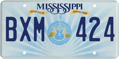 MS license plate BXM424