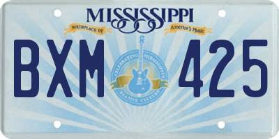MS license plate BXM425
