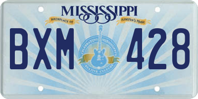 MS license plate BXM428