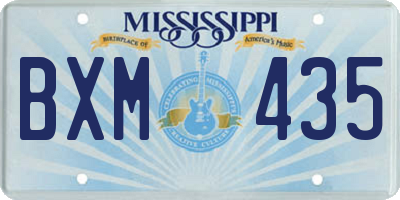 MS license plate BXM435