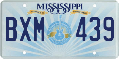 MS license plate BXM439