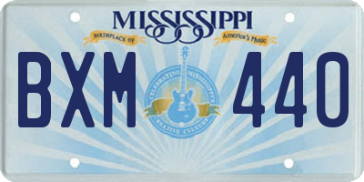 MS license plate BXM440
