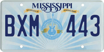 MS license plate BXM443