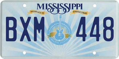 MS license plate BXM448