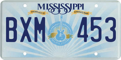 MS license plate BXM453