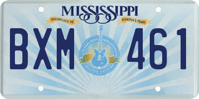 MS license plate BXM461