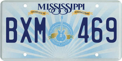 MS license plate BXM469