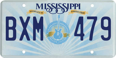 MS license plate BXM479