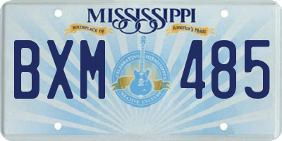 MS license plate BXM485