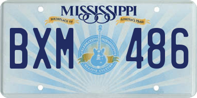 MS license plate BXM486