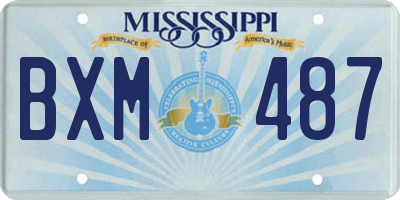 MS license plate BXM487