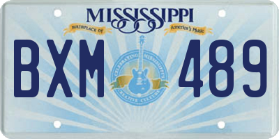 MS license plate BXM489