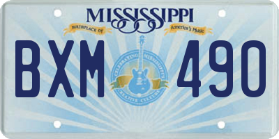 MS license plate BXM490