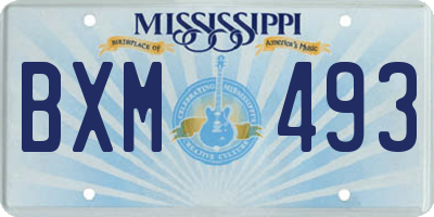 MS license plate BXM493