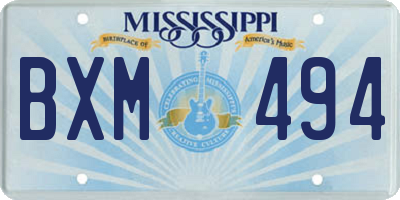 MS license plate BXM494