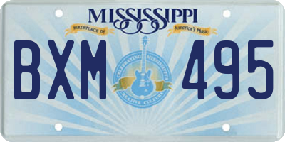 MS license plate BXM495