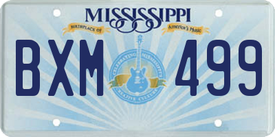 MS license plate BXM499