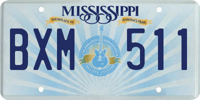 MS license plate BXM511