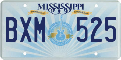 MS license plate BXM525