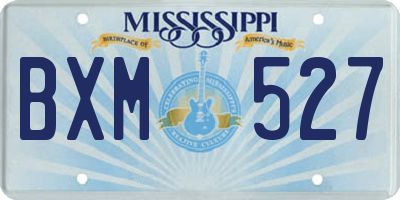 MS license plate BXM527