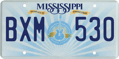 MS license plate BXM530