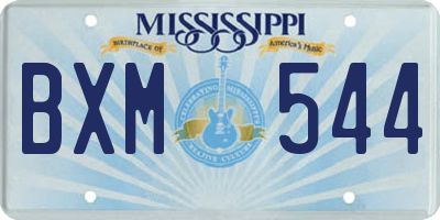 MS license plate BXM544