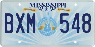 MS license plate BXM548