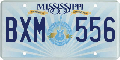 MS license plate BXM556