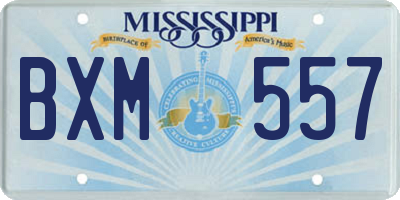 MS license plate BXM557