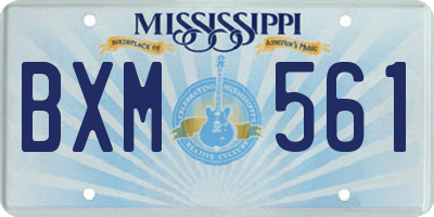 MS license plate BXM561