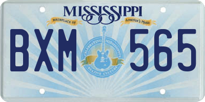 MS license plate BXM565
