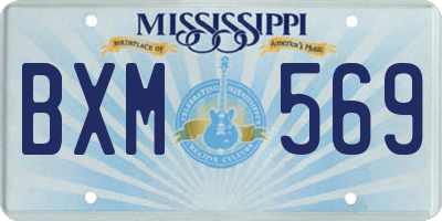 MS license plate BXM569